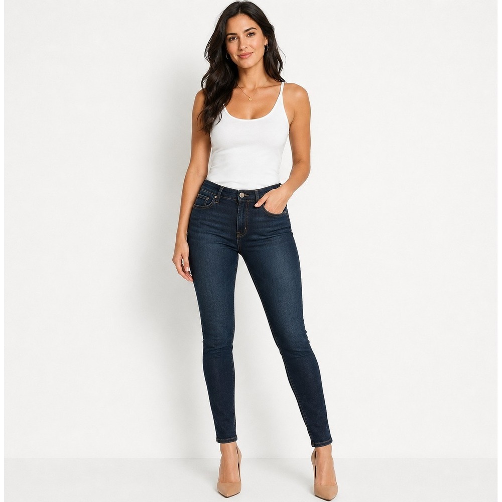 PAIGE Hoxton Ultra Skinny Jeans Women's 30 High Rise Dark Wash Blue Denim Cotton